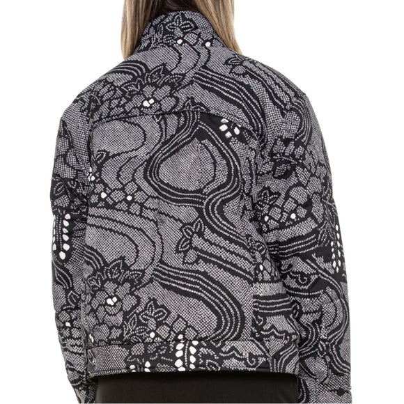 NEW Free People Bunny Slope Printed Puffer Jacket In Midnight Combo - Picture 8 of 16
